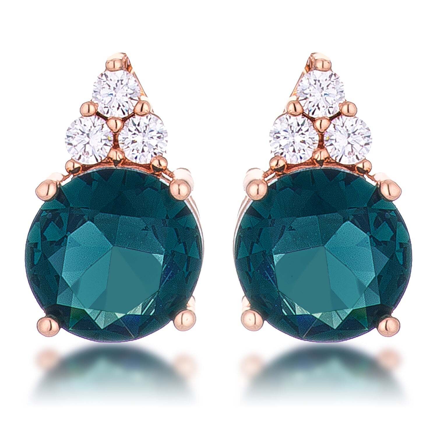 6 Ct Elegant Cz Gold Plated Disk Earrings 34$